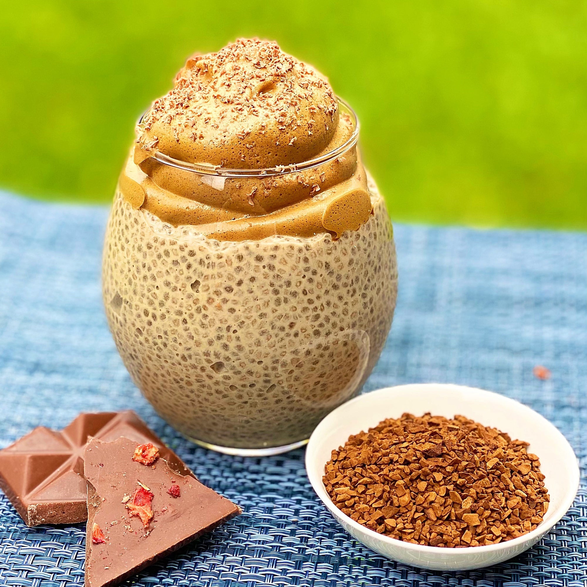 Keto Caramel Iced Coffee Chia Pudding