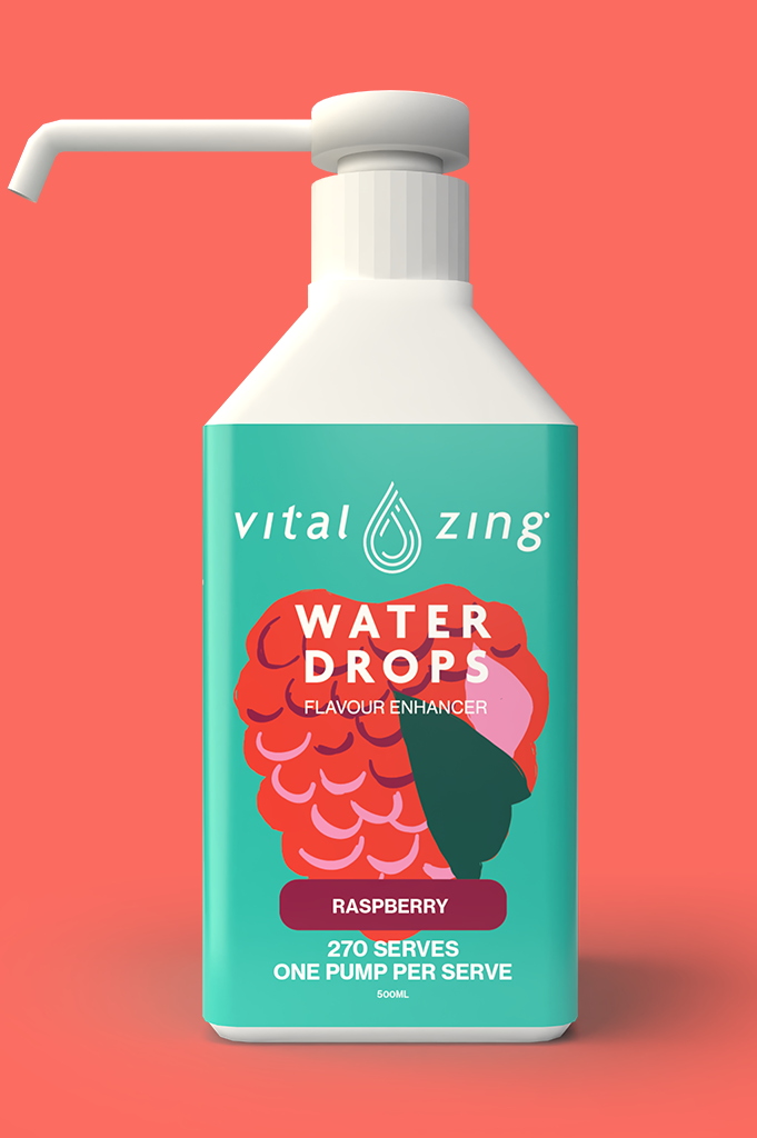 Raspberry Water Drops 500ml Pump – Vital Zing New Zealand