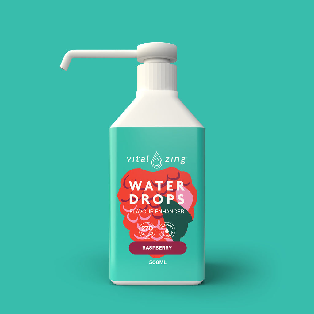 Raspberry Water Drops 500ml Pump – Vital Zing New Zealand