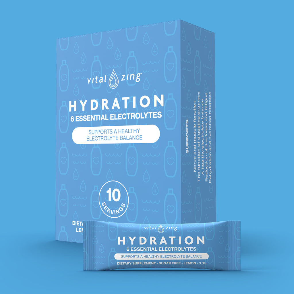 Vital Zing Hydration - Electrolyte Support Box of 10 Sachets